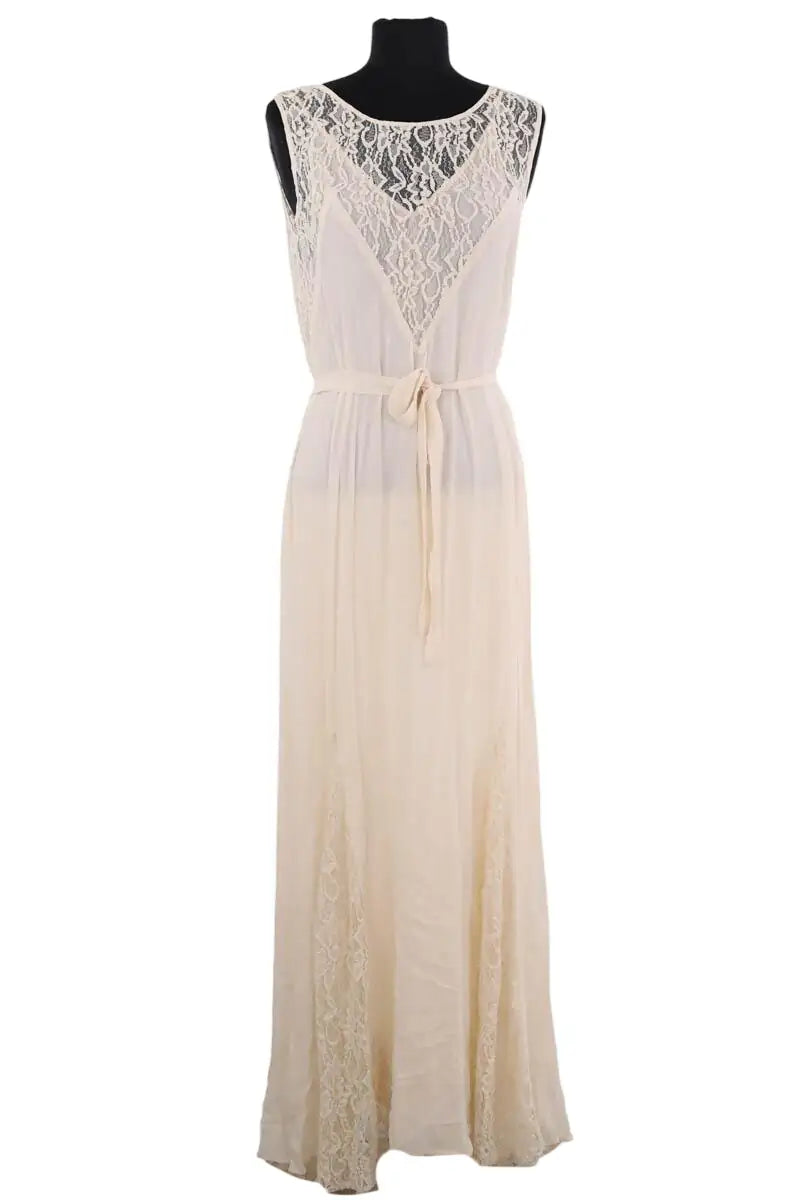 Robe Mes Demoiselles Ecru en Soie, taille L - Seconde Main