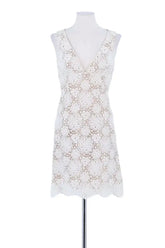 Robe Michael Kors Blanc en Coton, taille XS - Seconde Main