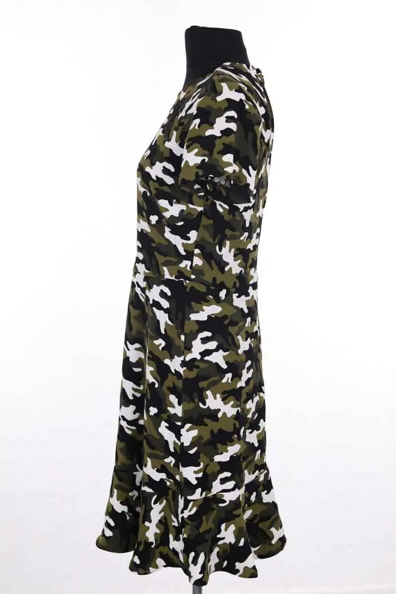 Robe Michael Kors Kaki en Synthétique