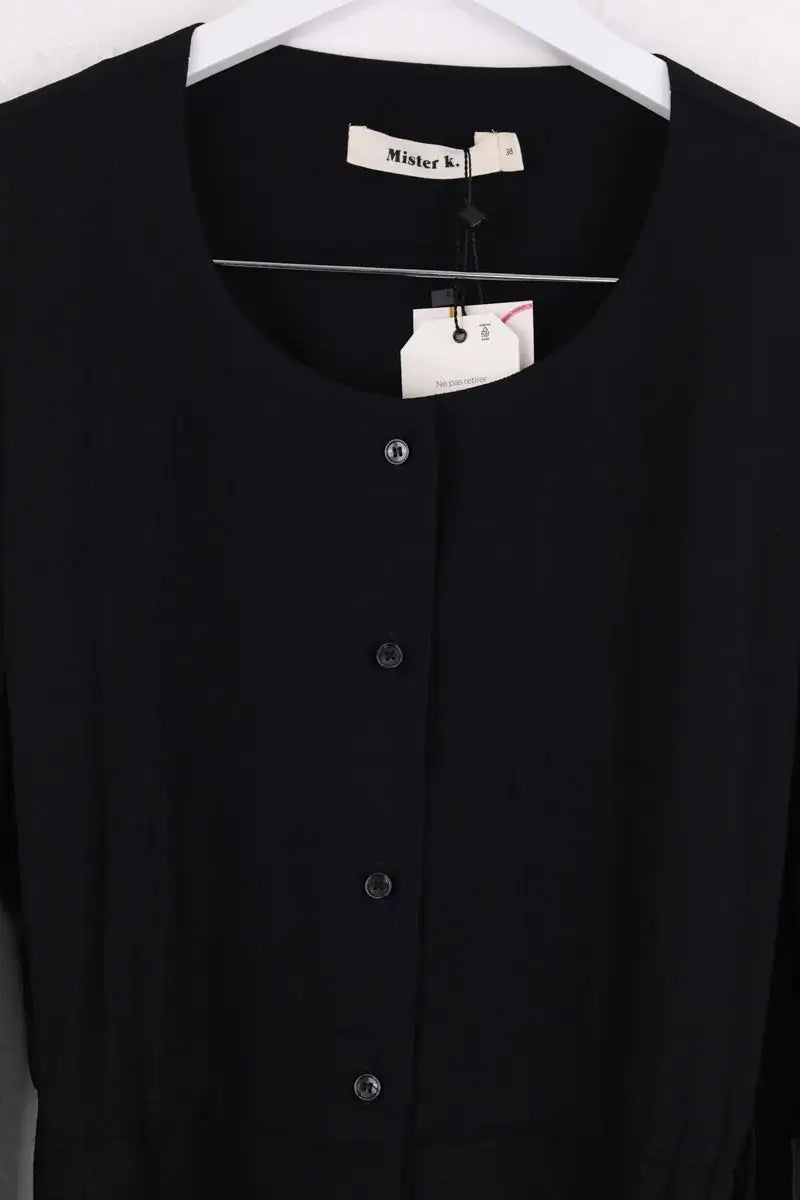 Robe Mister K Noir en Viscose
