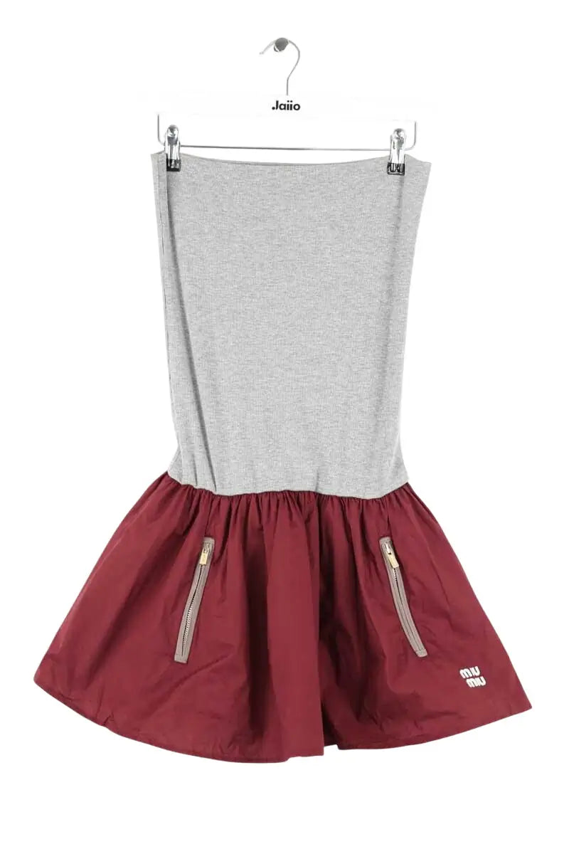 Robe Miu Miu Bordeaux en Coton, taille XS - Seconde Main