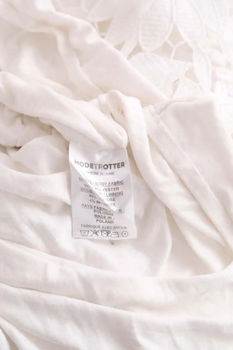 Robe Modetrotter Blanc en Synthétique