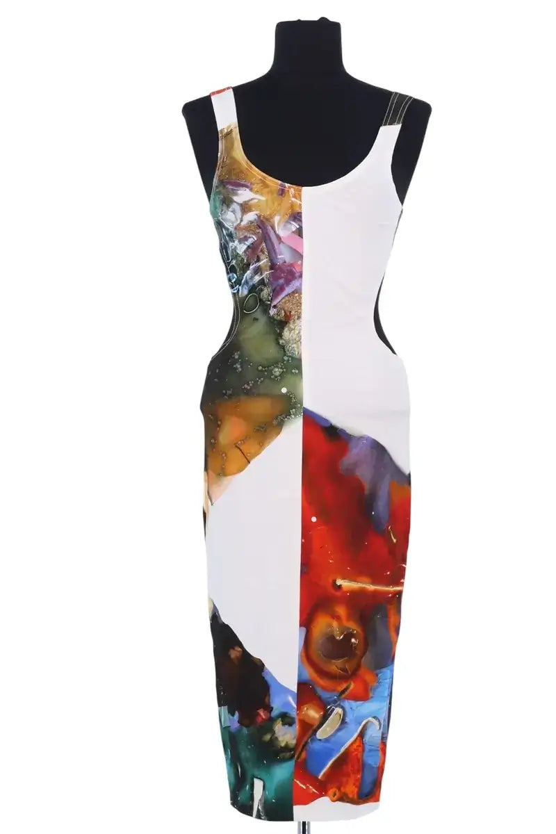 Robe Mugler Blanc en Viscose, taille XS - Seconde Main
