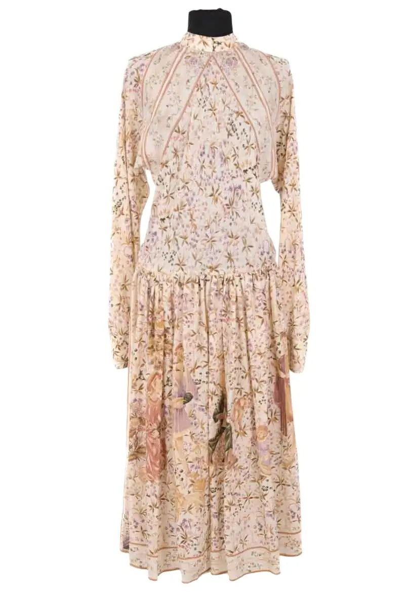 Robe Other Brand Beige en Soie, taille M - Seconde Main