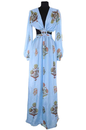 Robe Other Brand Bleu en Soie, taille XS - Seconde Main