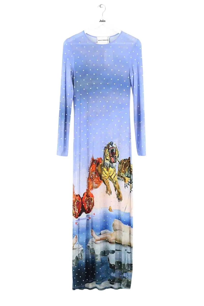 Robe Paco Rabanne Bleu en Viscose, taille XS - Seconde Main