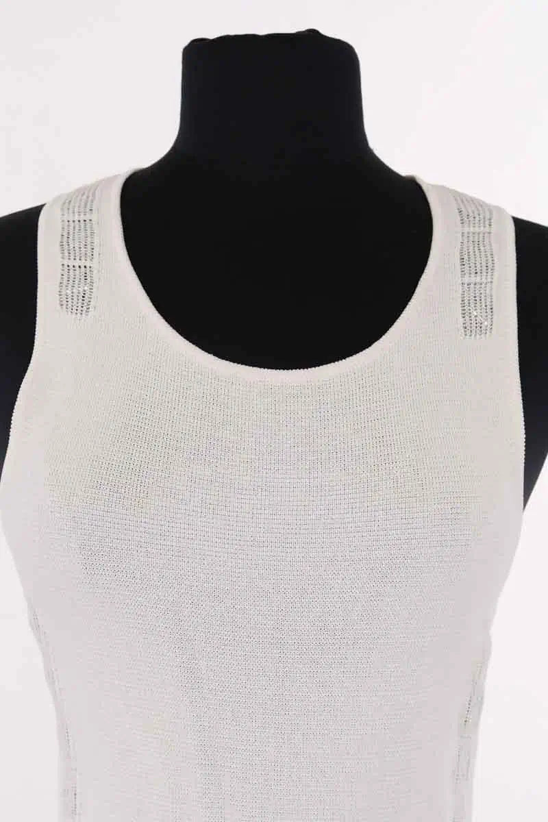 Robe Paco Rabanne Ecru en Viscose