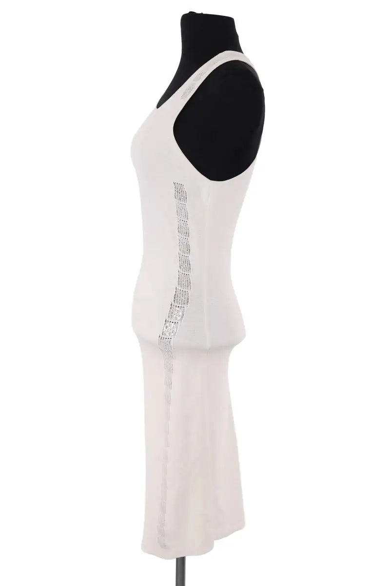 Robe Paco Rabanne Ecru en Viscose