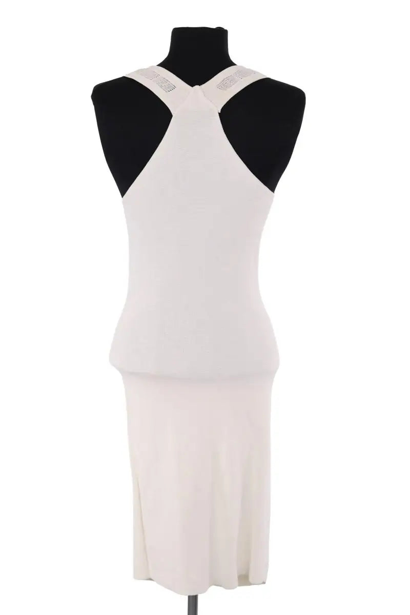 Robe Paco Rabanne Ecru en Viscose