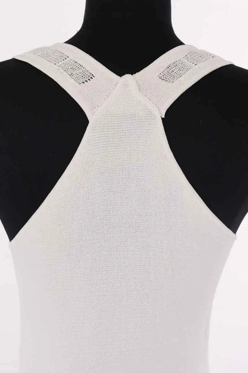 Robe Paco Rabanne Ecru en Viscose