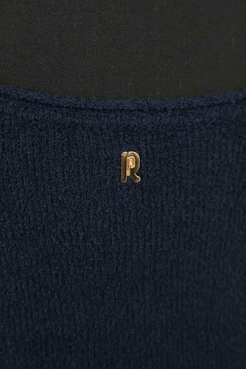 Robe Paco Rabanne Marine en Coton