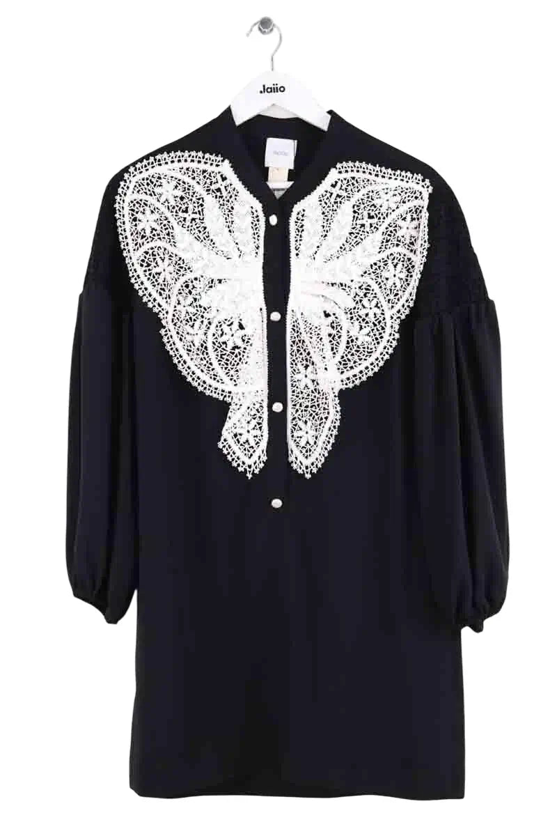 Robe Patou Noir en Synthétique, taille M - Seconde Main