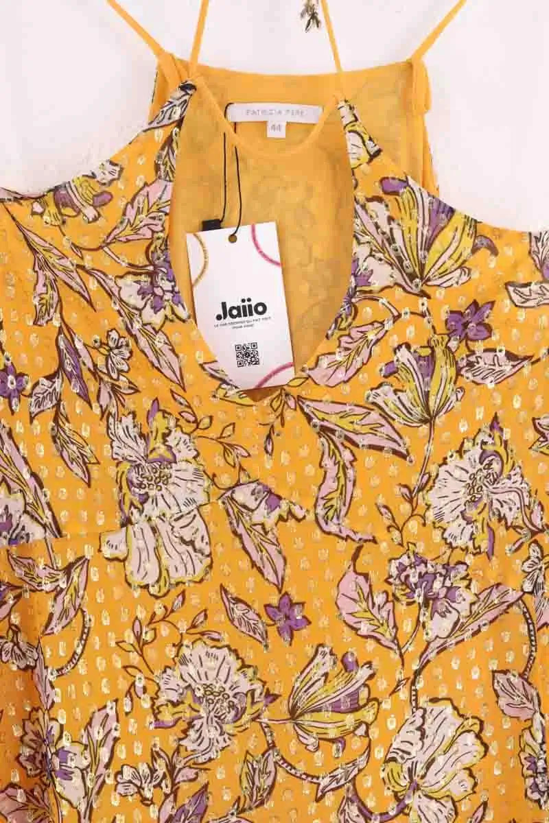 Robe Patrizia Pepe Jaune en Soie