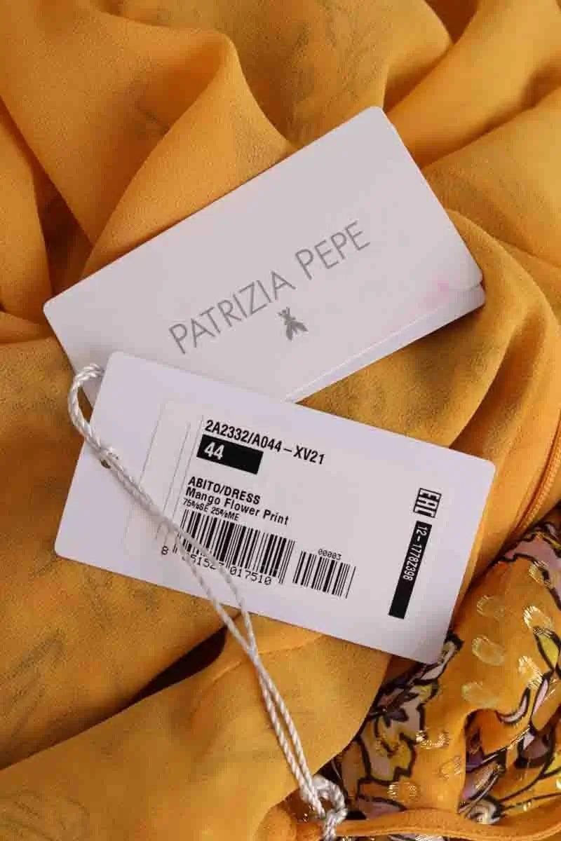 Robe Patrizia Pepe Jaune en Soie