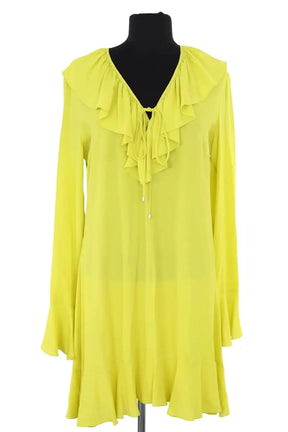 Robe Patrizia Pepe Jaune en Viscose, taille M - Seconde Main