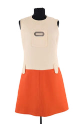 Robe Pierre Cardin Ecru en Synthétique, taille S - Seconde Main