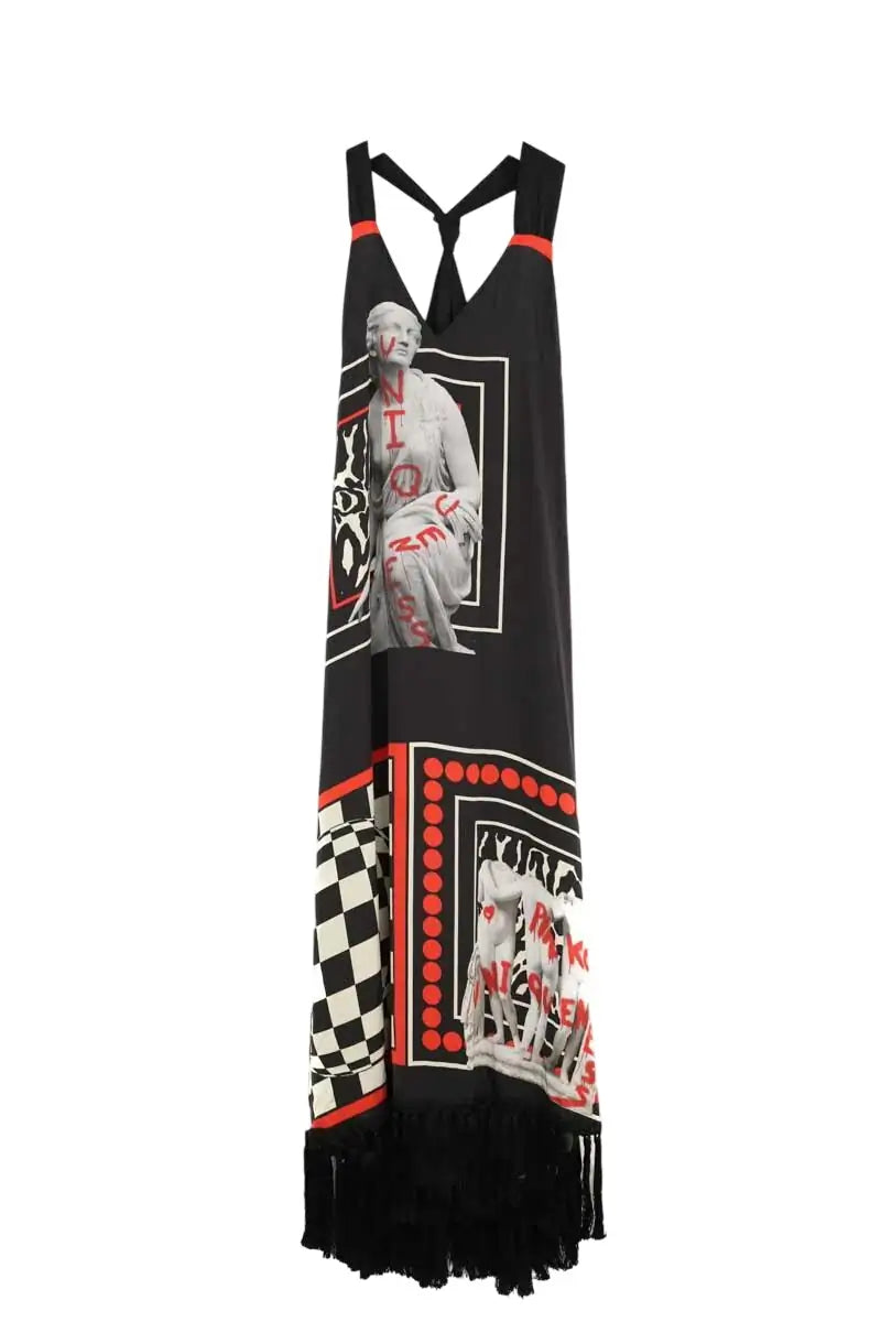 Robe Pinko Noir en Synthétique, taille S - Seconde Main