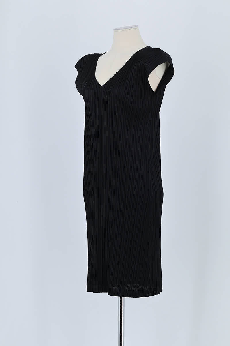 Robe Pleats Please Noir en Polyester