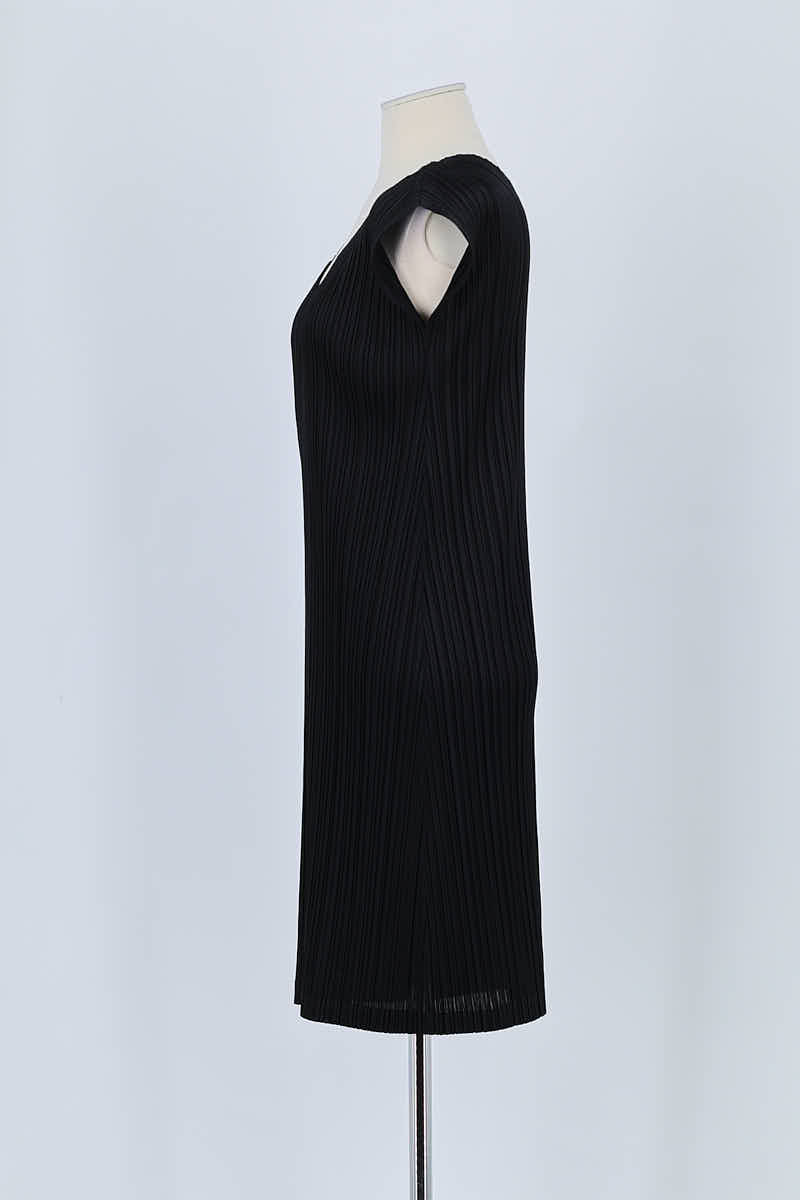 Robe Pleats Please Noir en Polyester