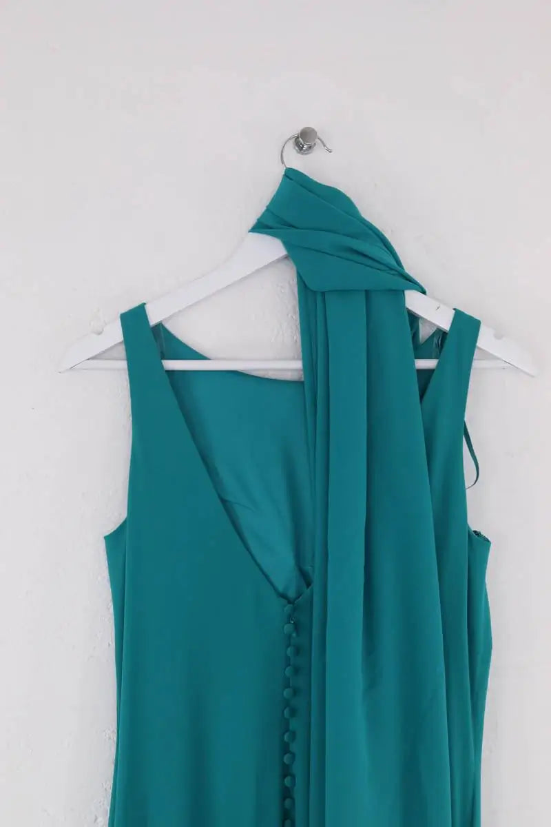 Robe Pronovias Turquoise en Viscose