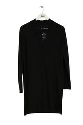 Robe pull Sandro Noir en Synthétique, taille M - Seconde Main