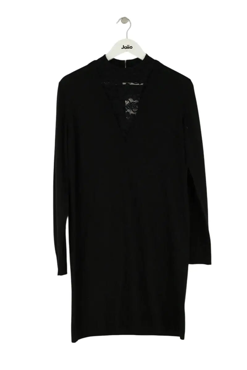 Robe pull Sandro Noir en Synthétique, taille M - Seconde Main
