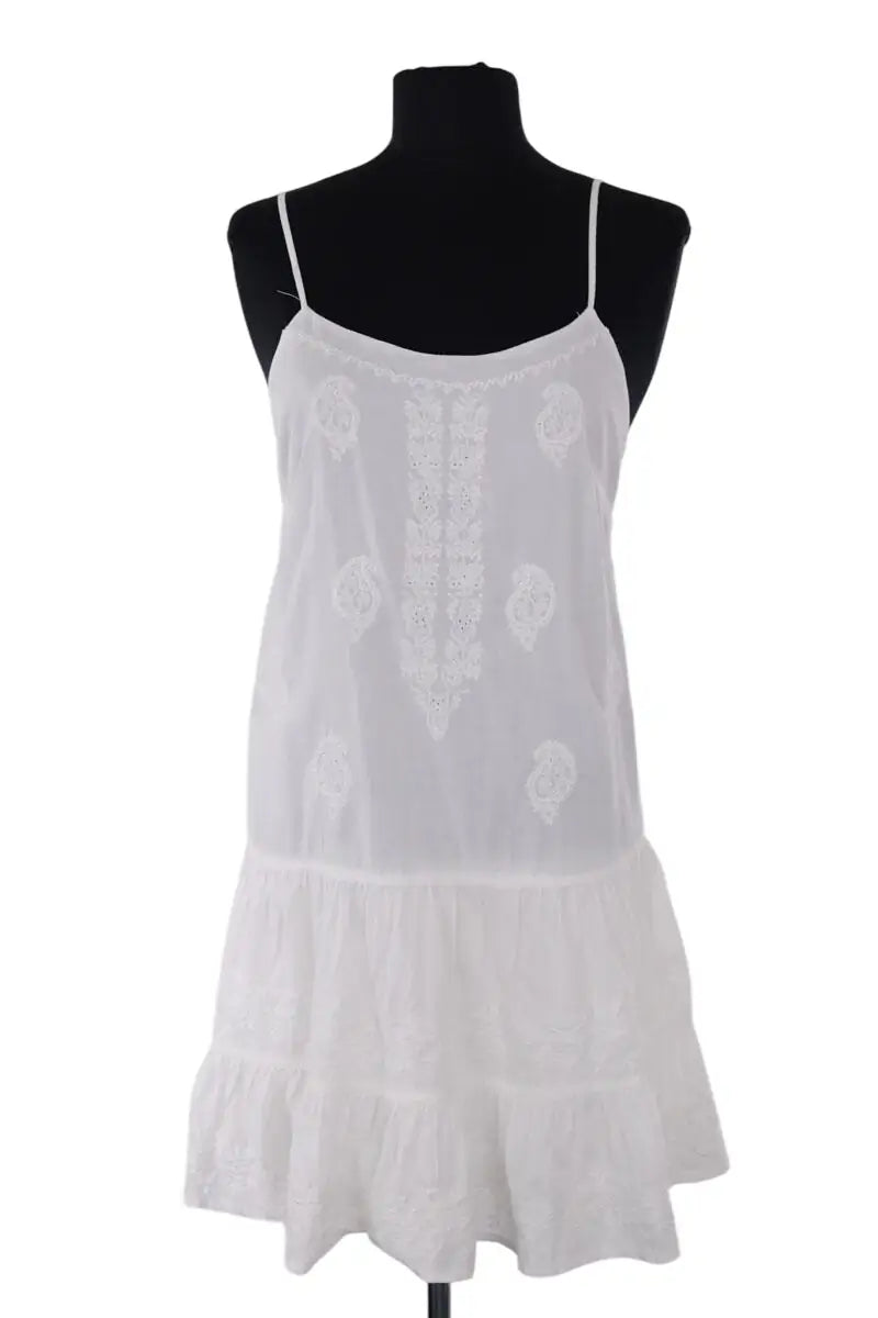 Robe Ralph Lauren Blanc en Coton, taille S - Seconde Main