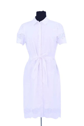 Robe Ralph Lauren Blanc en Coton, taille S - Seconde Main