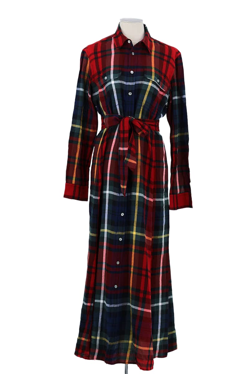 Robe Ralph Lauren Rouge en Coton, taille M - Seconde Main