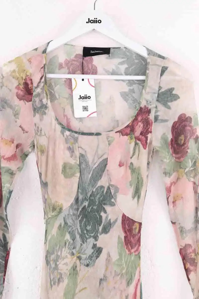 Robe Réalisation Beige en Soie
