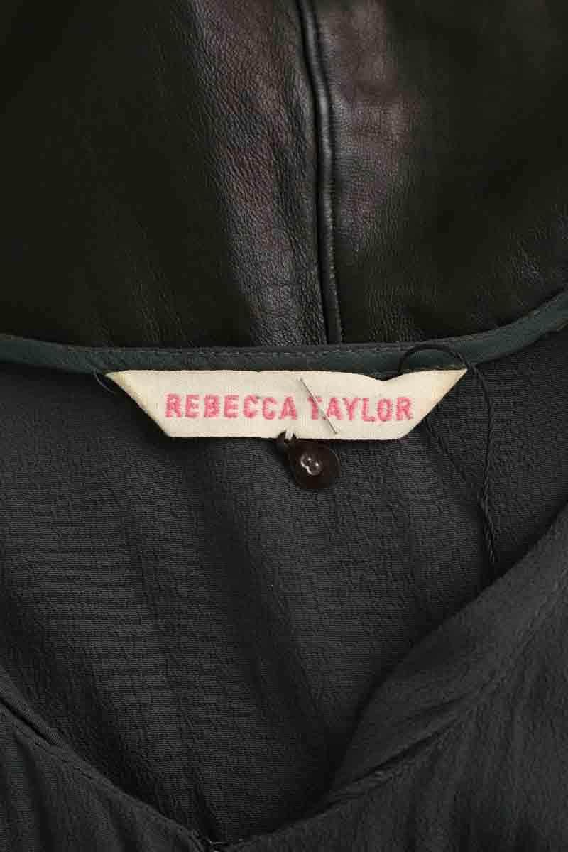 Robe Rebecca Taylor Noir en Cuir