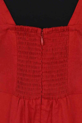 Robe Reformation Rouge en Lin