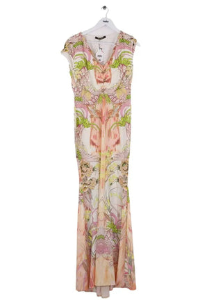 Robe Roberto Cavalli Beige en Synthétique, taille M - Seconde Main