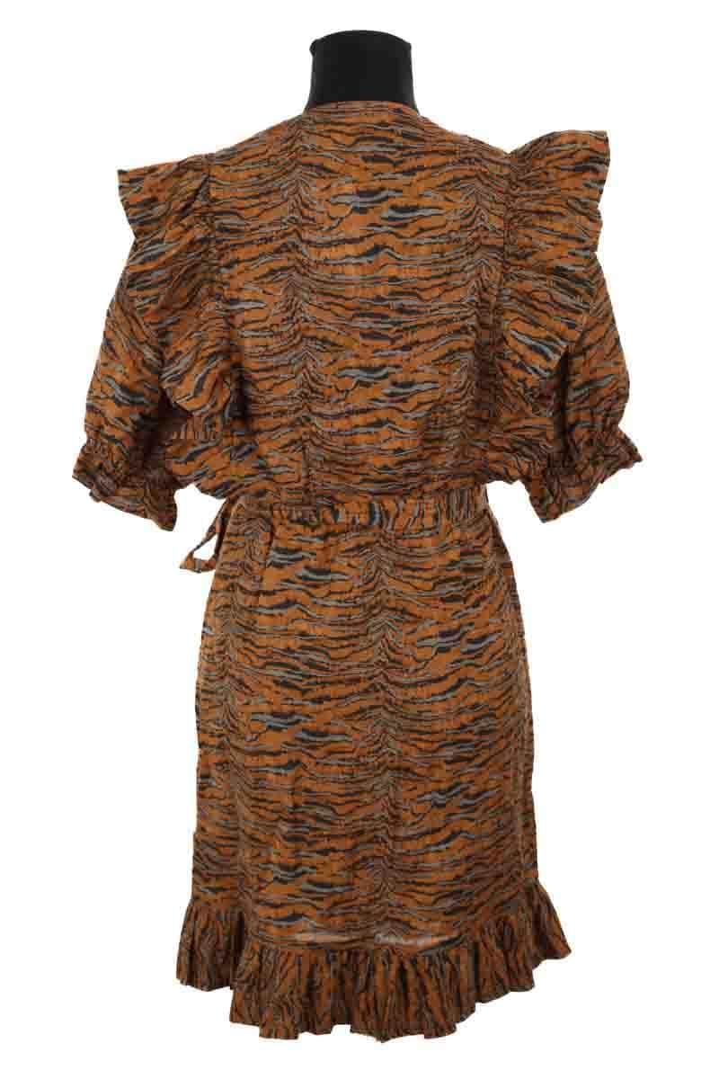 Robe Roseanna Marron en Lin