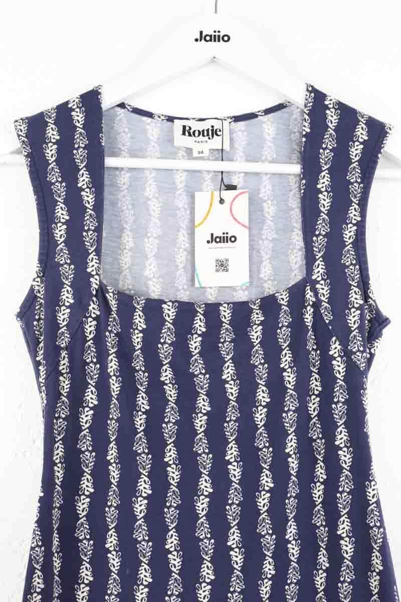 Robe Rouje Bleu en Coton