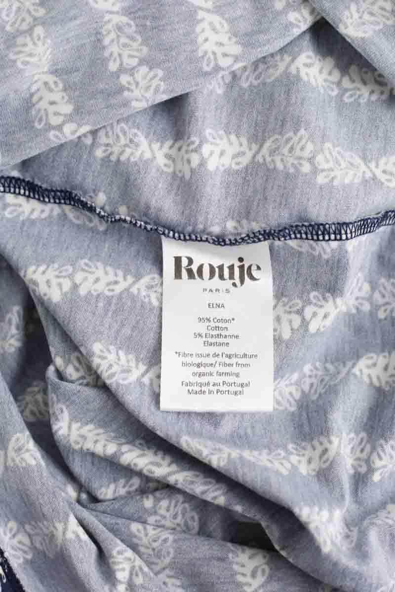 Robe Rouje Bleu en Coton
