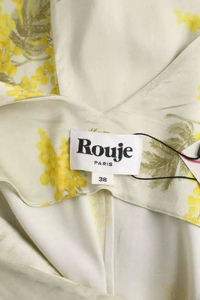 Robe Rouje Jaune en Synthétique