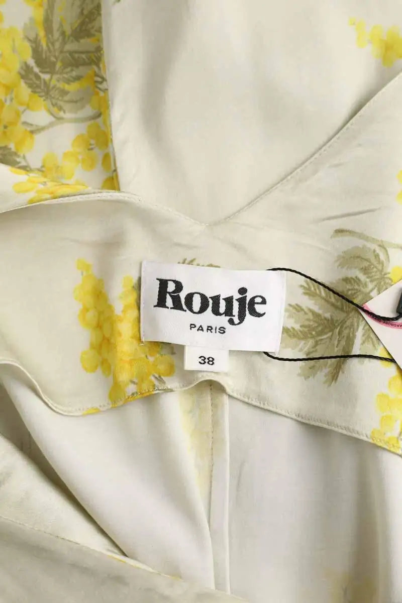 Robe Rouje Jaune en Synthétique