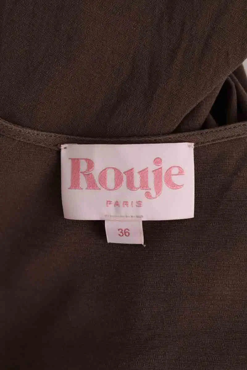 Robe Rouje Marron en Coton