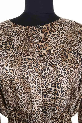 Robe Rouje Marron en Synthétique