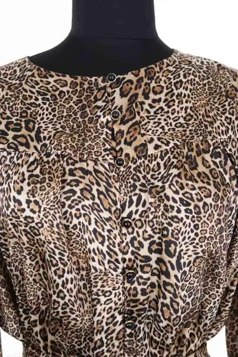 Robe Rouje Marron en Synthétique