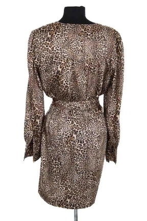 Robe Rouje Marron en Synthétique