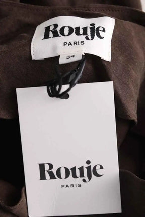 Robe Rouje Marron en Synthétique