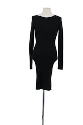 Robe Rouje Noir en Laine, taille M - Seconde Main
