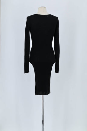 Robe Rouje Noir en Laine
