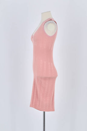 Robe Rouje Rose en Polyester