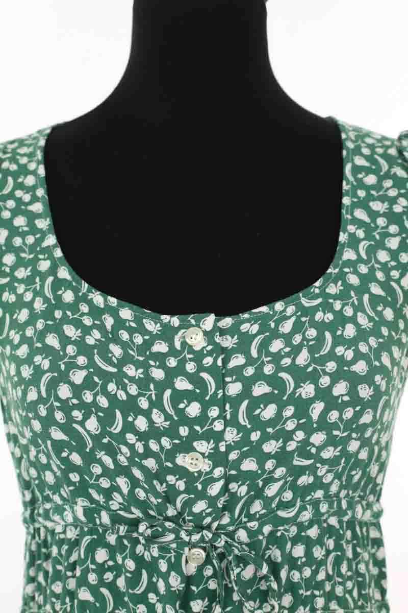 Robe Rouje Vert en Viscose