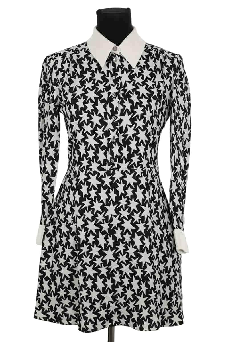 Robe Saint Laurent Gris en Viscose, taille M - Seconde Main