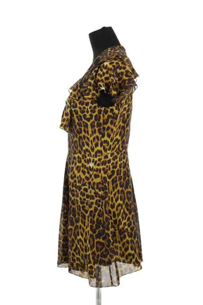 Robe Saint Laurent Marron en Soie