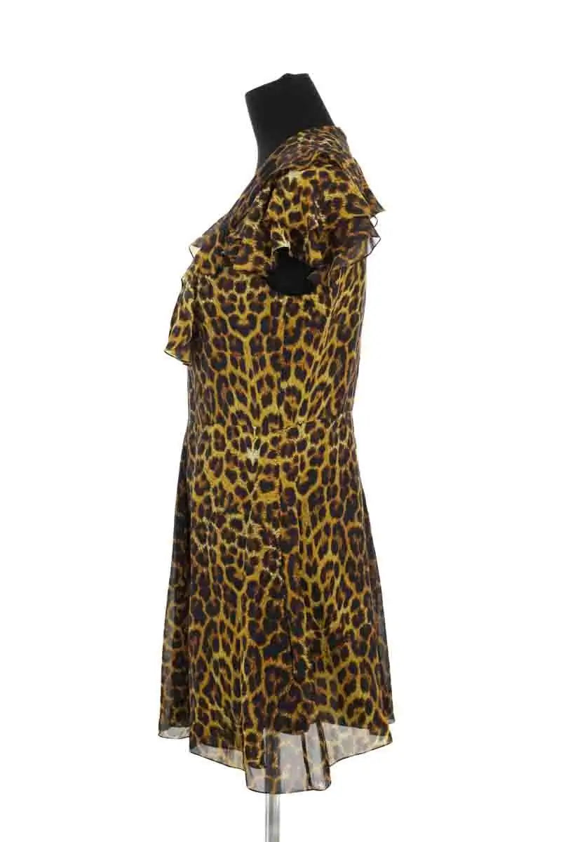 Robe Saint Laurent Marron en Soie